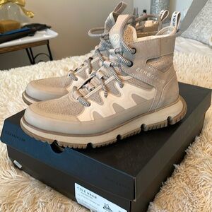 Cole Haan city trekker boots in birch beige